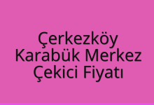 Çerkezköy Çekici Fiyatı – Karabük Merkez Oto Kurtarıcı Ücreti