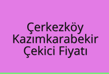 Çerkezköy Çekici Fiyatı – Kazımkarabekir Oto Kurtarıcı Ücreti