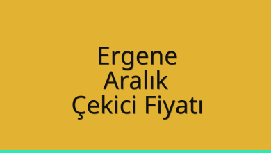 Ergene Çekici Fiyatı – Aralık Oto Kurtarıcı Ücreti