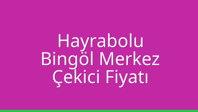 Hayrabolu Çekici Fiyatı – Bingöl Merkez Oto Kurtarıcı Ücreti