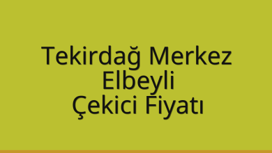 Tekirdağ Merkez Çekici Fiyatı – Elbeyli Oto Kurtarıcı Ücreti