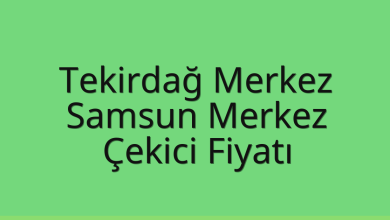 Tekirdağ Merkez Çekici Fiyatı – Samsun Merkez Oto Kurtarıcı Ücreti