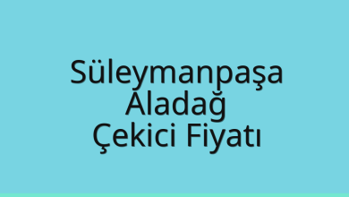 Süleymanpaşa Çekici Fiyatı – Aladağ Oto Kurtarıcı Ücreti