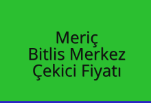 Meriç Çekici Fiyatı – Bitlis Merkez Oto Kurtarıcı Ücreti