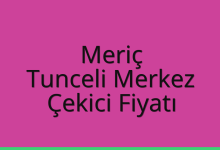 Meriç Çekici Fiyatı – Tunceli Merkez Oto Kurtarıcı Ücreti