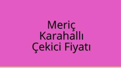 Meriç Çekici Fiyatı – Karahallı Oto Kurtarıcı Ücreti