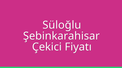Süloğlu Çekici Fiyatı – Şebinkarahisar Oto Kurtarıcı Ücreti