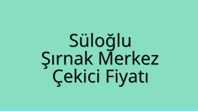 Süloğlu Çekici Fiyatı – Şırnak Merkez Oto Kurtarıcı Ücreti