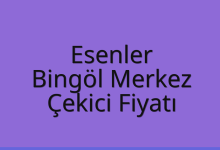 Esenler Çekici Fiyatı – Bingöl Merkez Oto Kurtarıcı Ücreti