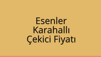 Esenler Çekici Fiyatı – Karahallı Oto Kurtarıcı Ücreti