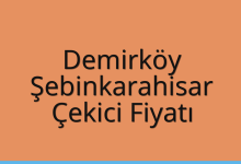 Demirköy Çekici Fiyatı – Şebinkarahisar Oto Kurtarıcı Ücreti
