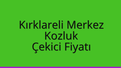 Kırklareli Merkez Çekici Fiyatı – Kozluk Oto Kurtarıcı Ücreti