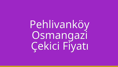 Pehlivanköy Çekici Fiyatı – Osmangazi Oto Kurtarıcı Ücreti