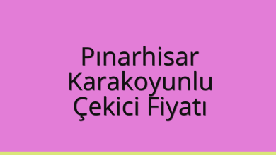 Pınarhisar Çekici Fiyatı – Karakoyunlu Oto Kurtarıcı Ücreti