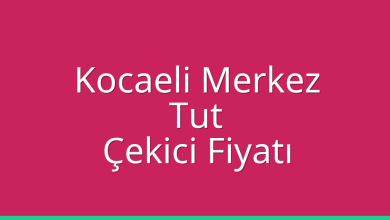 Kocaeli Merkez Çekici Fiyatı – Tut Oto Kurtarıcı Ücreti