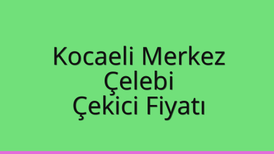 Kocaeli Merkez Çekici Fiyatı – Çelebi Oto Kurtarıcı Ücreti