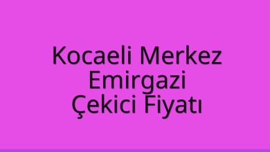 Kocaeli Merkez Çekici Fiyatı – Emirgazi Oto Kurtarıcı Ücreti