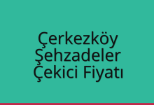 Çerkezköy Çekici Fiyatı – Şehzadeler Oto Kurtarıcı Ücreti
