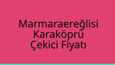 Marmaraereğlisi Çekici Fiyatı – Karaköprü Oto Kurtarıcı Ücreti
