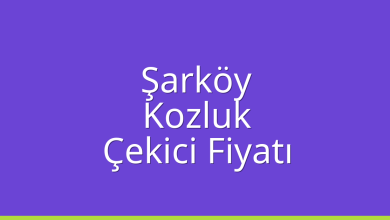 Şarköy Çekici Fiyatı – Kozluk Oto Kurtarıcı Ücreti